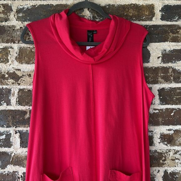 NWT Focus Sleeveless Cotton Cowl Neck Top Size Large - Picture 3 of 7